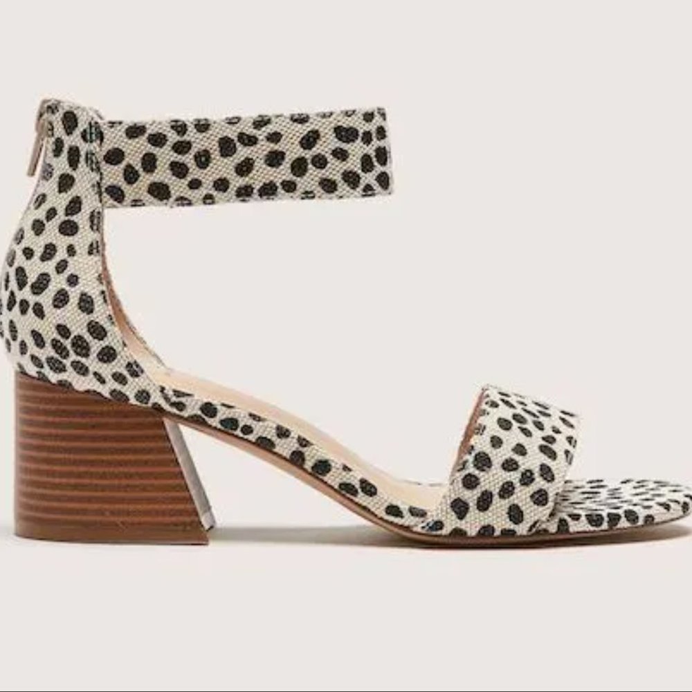 Addition Elle Wide Ankle Strap Cheetah Print Sandal
